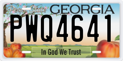 GA license plate PWQ4641
