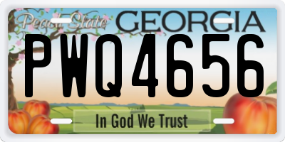 GA license plate PWQ4656