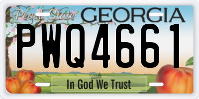 GA license plate PWQ4661