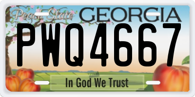 GA license plate PWQ4667