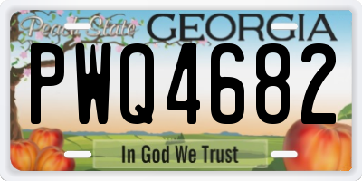 GA license plate PWQ4682