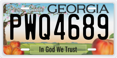 GA license plate PWQ4689