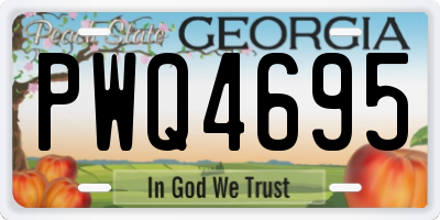 GA license plate PWQ4695
