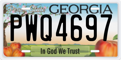 GA license plate PWQ4697