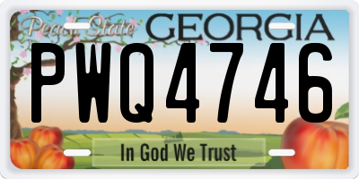 GA license plate PWQ4746