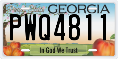 GA license plate PWQ4811