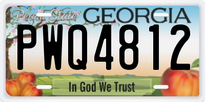 GA license plate PWQ4812