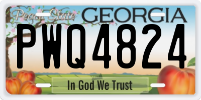 GA license plate PWQ4824