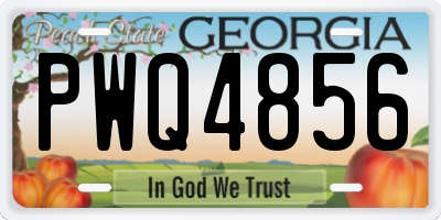 GA license plate PWQ4856