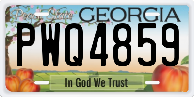 GA license plate PWQ4859