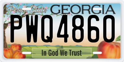 GA license plate PWQ4860