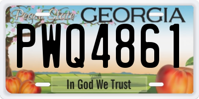 GA license plate PWQ4861