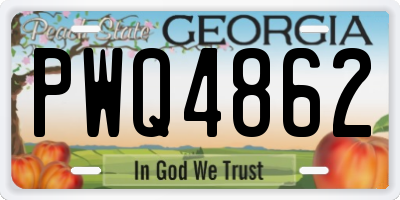 GA license plate PWQ4862