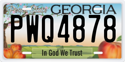 GA license plate PWQ4878