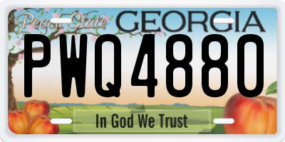 GA license plate PWQ4880