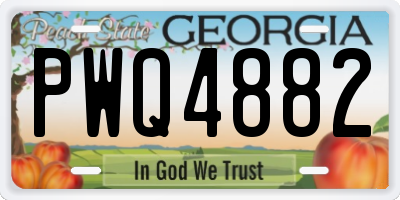 GA license plate PWQ4882