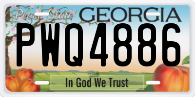 GA license plate PWQ4886