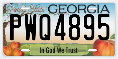 GA license plate PWQ4895