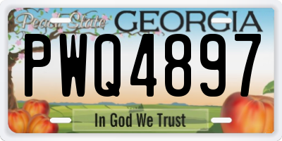 GA license plate PWQ4897