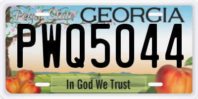 GA license plate PWQ5044