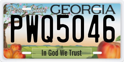 GA license plate PWQ5046