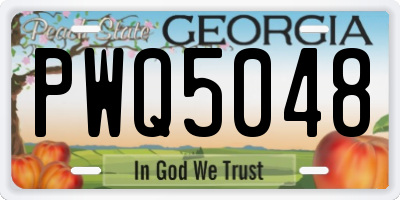 GA license plate PWQ5048