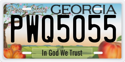 GA license plate PWQ5055