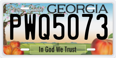 GA license plate PWQ5073