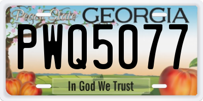GA license plate PWQ5077