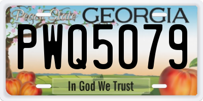GA license plate PWQ5079