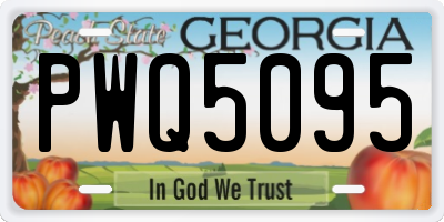 GA license plate PWQ5095