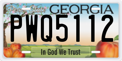 GA license plate PWQ5112
