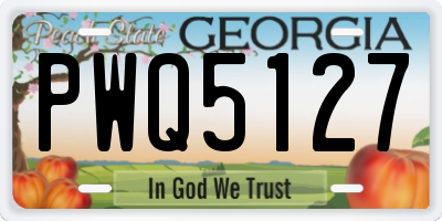 GA license plate PWQ5127
