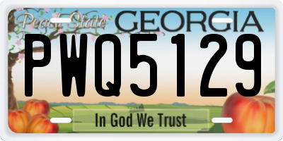 GA license plate PWQ5129