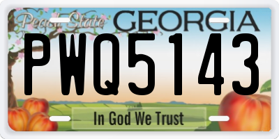 GA license plate PWQ5143