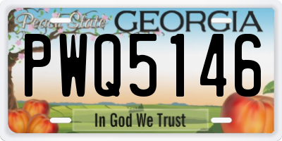 GA license plate PWQ5146