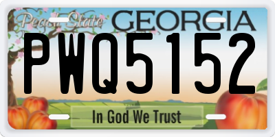GA license plate PWQ5152