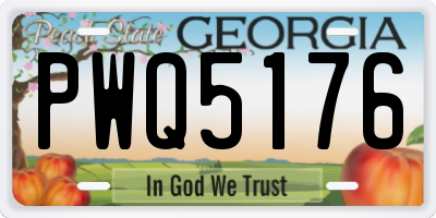 GA license plate PWQ5176