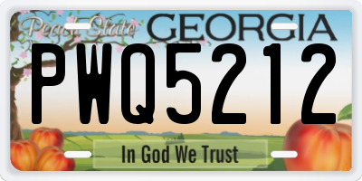 GA license plate PWQ5212