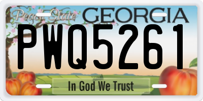 GA license plate PWQ5261