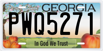 GA license plate PWQ5271