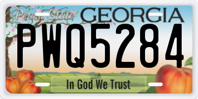 GA license plate PWQ5284