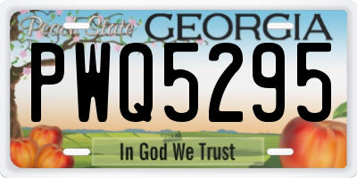 GA license plate PWQ5295