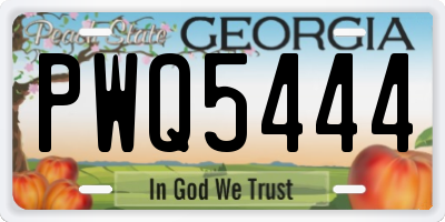 GA license plate PWQ5444