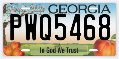 GA license plate PWQ5468