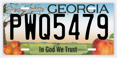 GA license plate PWQ5479
