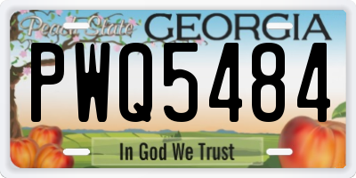 GA license plate PWQ5484
