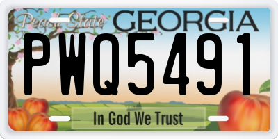 GA license plate PWQ5491