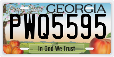 GA license plate PWQ5595