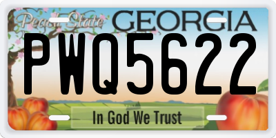 GA license plate PWQ5622